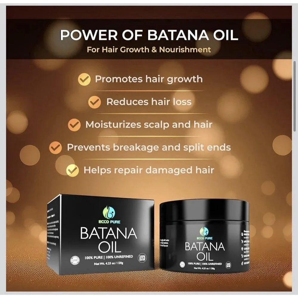 Lot Of 2 - Premium Raw Batana Oil – Pure & Unrefined – Ultimate Hair Therapy